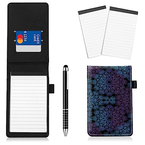 Notizblockhalter im Taschenformat, PU-Leder, Mini-Notizblöcke, Einband mit 2 kleinen Notizblöcken und Eingabestift, 13,7 x 8,6 cm, für Büro, Reporter, Polizei, Nachrichten, Studenten, Violett, Blau Notizblockhalter im Taschenformat, PU-Leder, Mini-Notizblöcke, Einband mit 2 kleinen Notizblöcken und Eingabestift, 13,7 x 8,6 cm, für Büro, Reporter, Polizei, Nachrichten, Studenten, Violett, Blau von BWEGRHE