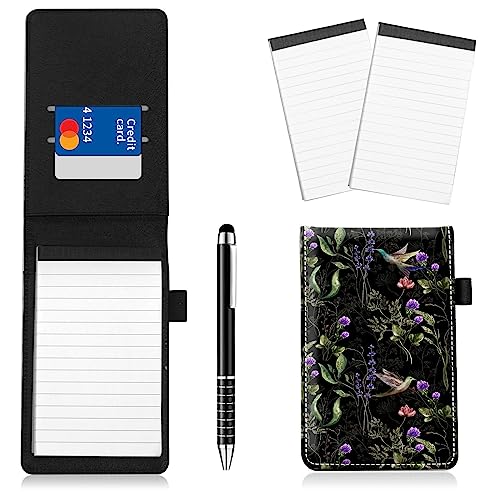 Notizblockhalter im Taschenformat, PU-Leder, Mini-Notizblöcke, Einband mit 2 kleinen Notizblöcken und Eingabestift, 13,7 x 8,6 cm, für Büro, Reporter, Polizei, Nachrichten, Studenten Notizblockhalter im Taschenformat, PU-Leder, Mini-Notizblöcke, Einband mit 2 kleinen Notizblöcken und Eingabestift, 13,7 x 8,6 cm, für Büro, Reporter, Polizei, Nachrichten, Studenten von BWEGRHE