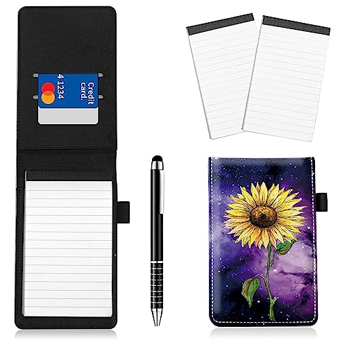 Notizblockhalter im Taschenformat, PU-Leder, Mini-Notizblöcke, Hülle mit 2 kleinen Notizblöcken und Eingabestift, 13,7 x 8,6 cm, für Büro, Reporter, Polizei, Nachrichten, Studenten Notizblockhalter im Taschenformat, PU-Leder, Mini-Notizblöcke, Hülle mit 2 kleinen Notizblöcken und Eingabestift, 13,7 x 8,6 cm, für Büro, Reporter, Polizei, Nachrichten, Studenten von BWEGRHE