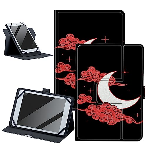 Pink Cloud Universal-Schutzhülle für 17,8–22,9 cm (7 - 9 Zoll) Tablets, 360 Grad drehbar, verstellbarer Ständer, PU-Leder, Schutzhülle für alle Arten von 7-9 Zoll Android/iOS/Windows-Tablets von BWEGRHE