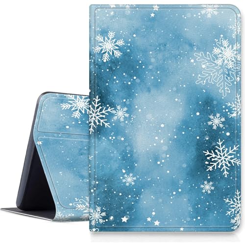 Schneeflocken-Schutzhülle für iPad Air 27,9 cm (11 Zoll) 2024 M2, stoßfest, PU-Leder, klappbar, verstellbarer Ständer, mit automatischer Sleep/Wake-Funktion, für iPad Air 2024 Air M2 von BWEGRHE