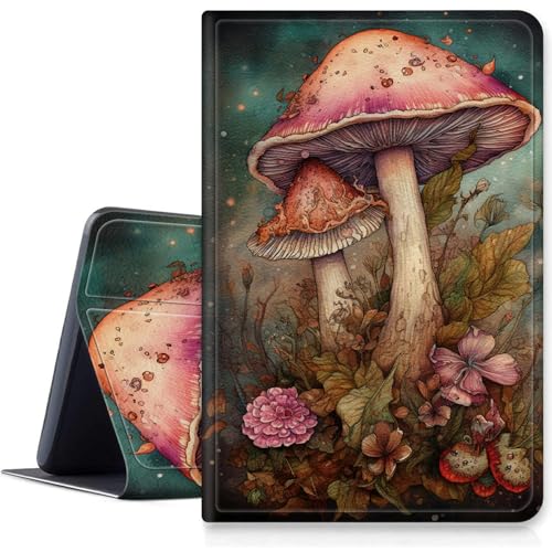 Schutzhülle für Apple iPad Mini 6 2021 (6. Generation), stoßfest, PU-Leder, klappbar, verstellbar, mit automatischer Sleep/Wake-Funktion, Pink Mushroom von BWEGRHE
