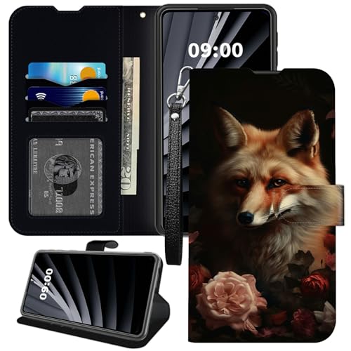 Schutzhülle für Google Pixel 8 Pro, Motiv: Wolfsrosen, PU-Leder mit TPU-Innenseite, Flip-Magnetschnalle, Ständer, mit Kreditkartenschlitz, Handschlaufe Schutzhülle für Google Pixel 8 Pro, Motiv: Wolfsrosen, PU-Leder mit TPU-Innenseite, Flip-Magnetschnalle, Ständer, mit Kreditkartenschlitz, Handschlaufe von BWEGRHE