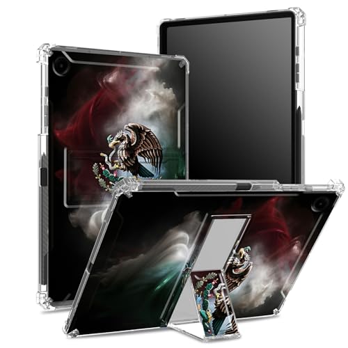 Schutzhülle für Samsung Galaxy Tab A9 8,7 Zoll 2023 Modell SM-X110/ X115/ X117 mit Stifthalter, transparente Rückseite mit Mexiko-Flagge, Eckenschutz, stoßfeste Abdeckung mit hartem Ständer Schutzhülle für Samsung Galaxy Tab A9 8,7 Zoll 2023 Modell SM-X110/ X115/ X117 mit Stifthalter, transparente Rückseite mit Mexiko-Flagge, Eckenschutz, stoßfeste Abdeckung mit hartem Ständer von BWEGRHE