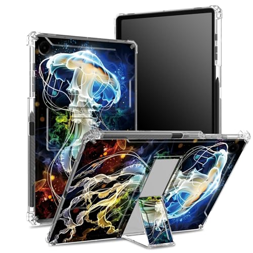 Schutzhülle für Samsung Galaxy Tab A9 8,7 Zoll 2023 Modell SM-X110/ X115/ X117 mit Stifthalter, transparente Rückseite mit Quallen-Galaxie, Eckenschutz, stoßfeste Abdeckung mit hartem Ständer Schutzhülle für Samsung Galaxy Tab A9 8,7 Zoll 2023 Modell SM-X110/ X115/ X117 mit Stifthalter, transparente Rückseite mit Quallen-Galaxie, Eckenschutz, stoßfeste Abdeckung mit hartem Ständer von BWEGRHE