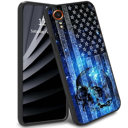 Schutzhülle für Samsung Galaxy XCover 7, TPU, Motiv: blaue Totenkopf-Flagge, weiches Gel, Gummi, Rundumschutz Schutzhülle für Samsung Galaxy XCover 7, TPU, Motiv: blaue Totenkopf-Flagge, weiches Gel, Gummi, Rundumschutz von BWEGRHE