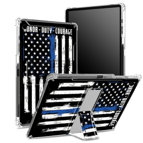 Schutzhülle für iPad 10,2 Zoll (Modell 2021/2020/2019, 9/8/7 Generation) mit Stifthalter, transparente Rückseite mit amerikanischer Flagge, Eckenschutz, stoßfeste Abdeckung mit hartem Ständer von BWEGRHE