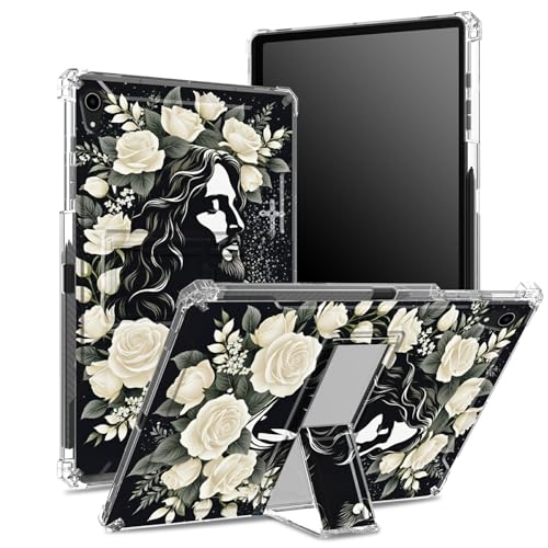 Schutzhülle für iPad Air 5. Generation 2022 / iPad Air 4. 2020, 27,7 cm (11 Zoll), mit Stifthalter, transparente Rückseite mit Jesus, Eckenschutz, stoßfeste Abdeckung mit hartem Ständer von BWEGRHE