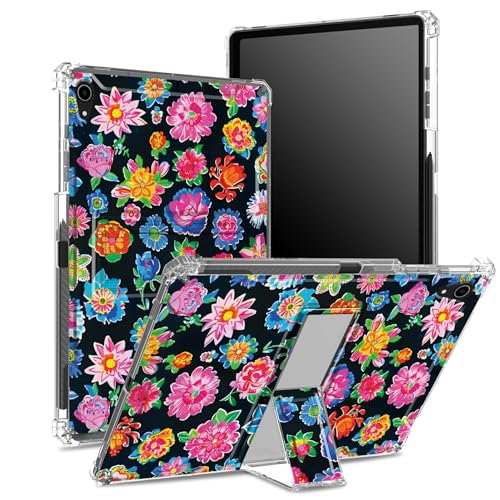 Schutzhülle für iPad Mini 6 / iPad Mini 6. Generation 2021 21,1 cm (8,3 Zoll), mit Stifthalter, transparente Rückseite mit wunderschönen Blumen, Eckenschutz, stoßfeste Abdeckung mit hartem Ständer von BWEGRHE