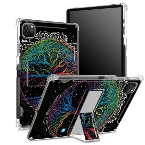 Schutzhülle für iPad Pro 11 Zoll 4. / 3. / 2. / 1. Generation 2022/2021/2020/2018, mit Stifthalter, transparente Rückseite mit Kunstfarbbaum, stoßfeste Eckabdeckung mit Ständer Schutzhülle für iPad Pro 11 Zoll 4. / 3. / 2. / 1. Generation 2022/2021/2020/2018, mit Stifthalter, transparente Rückseite mit Kunstfarbbaum, stoßfeste Eckabdeckung mit Ständer von BWEGRHE