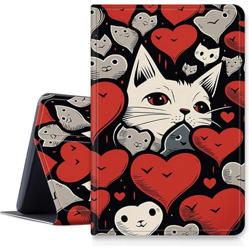 Schutzhülle mit Katzenherz für iPad Air 13 Zoll 2024 M2, stoßfest, PU-Leder, klappbar, verstellbarer Ständer, mit automatischer Sleep/Wake-Funktion, für iPad Air 2024 Air M2 13 Schutzhülle mit Katzenherz für iPad Air 13 Zoll 2024 M2, stoßfest, PU-Leder, klappbar, verstellbarer Ständer, mit automatischer Sleep/Wake-Funktion, für iPad Air 2024 Air M2 13 von BWEGRHE