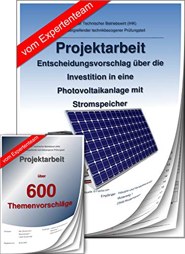 Technischer Betriebswirt Projektarbeit Präsentation IHK Photovoltaik + von BWL-Coach