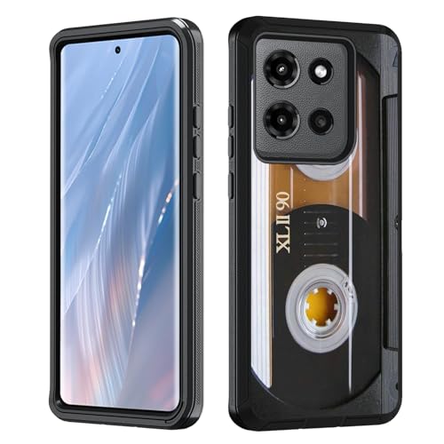 BWOOLL Schutzhülle für Moto Edge 5G 2025, strapazierfähig, 3-in-1-Hybrid-Hart-PC und weiches Silikon, stoßfest, Fallschutz für Motorola Moto Edge 5G 2025, Vintage 80er-Jahre-Musikkassette BWOOLL Schutzhülle für Moto Edge 5G 2025, strapazierfähig, 3-in-1-Hybrid-Hart-PC und weiches Silikon, stoßfest, Fallschutz für Motorola Moto Edge 5G 2025, Vintage 80er-Jahre-Musikkassette von BWOOLL
