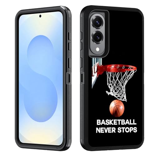 BWOOLL Schutzhülle für Samsung Galaxy S25 Edge, strapazierfähig, 3-in-1-Hybrid-Hart-PC & weiches Silikon, stoßfest, Fallschutz für Galaxy S25 Edge 5G 6,7 Zoll 2025, Basketball Never Stops BWOOLL Schutzhülle für Samsung Galaxy S25 Edge, strapazierfähig, 3-in-1-Hybrid-Hart-PC & weiches Silikon, stoßfest, Fallschutz für Galaxy S25 Edge 5G 6,7 Zoll 2025, Basketball Never Stops von BWOOLL