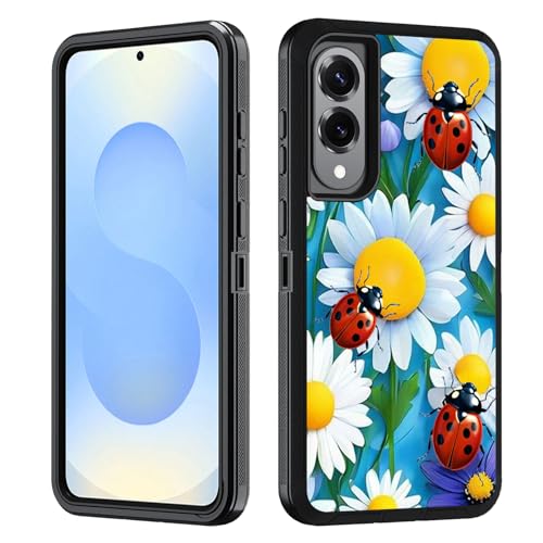 BWOOLL Schutzhülle für Samsung Galaxy S25 Edge, strapazierfähig, 3-in-1-Hybrid-Hart-PC und weiches Silikon, stoßfest, Fallschutz für Galaxy S25 Edge 5G 6,7 Zoll 2025, Gänseblümchen, Marienkäfer BWOOLL Schutzhülle für Samsung Galaxy S25 Edge, strapazierfähig, 3-in-1-Hybrid-Hart-PC und weiches Silikon, stoßfest, Fallschutz für Galaxy S25 Edge 5G 6,7 Zoll 2025, Gänseblümchen, Marienkäfer von BWOOLL