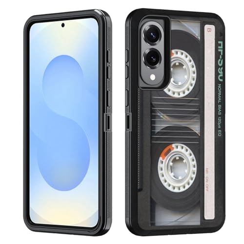 BWOOLL Schutzhülle für Samsung Galaxy S25 Edge, strapazierfähig, 3-in-1-Hybrid-Hart-PC & weiches Silikon, stoßfest, Fallschutz für Galaxy S25 Edge 5G 6,7 Zoll 2025, Retro-Musikkassette BWOOLL Schutzhülle für Samsung Galaxy S25 Edge, strapazierfähig, 3-in-1-Hybrid-Hart-PC & weiches Silikon, stoßfest, Fallschutz für Galaxy S25 Edge 5G 6,7 Zoll 2025, Retro-Musikkassette von BWOOLL