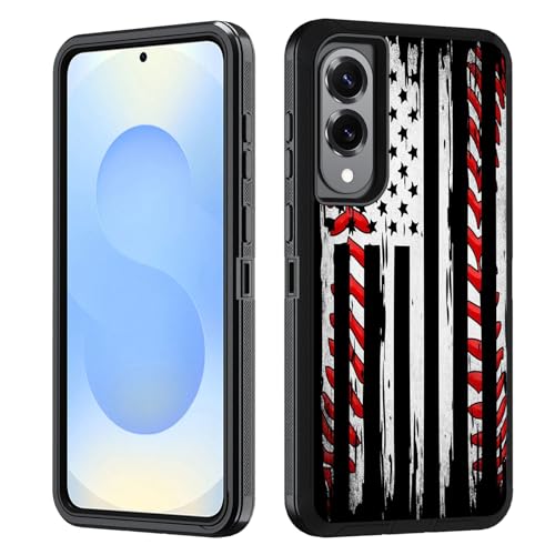 BWOOLL Schutzhülle für Samsung Galaxy S25 Edge, strapazierfähig, 3-in-1-Hybrid-Hart-PC & weiches Silikon, stoßfest, Fallschutz für Galaxy S25 Edge 5G 6,7 Zoll 2025, US-Flagge, Baseball-Hintergrund BWOOLL Schutzhülle für Samsung Galaxy S25 Edge, strapazierfähig, 3-in-1-Hybrid-Hart-PC & weiches Silikon, stoßfest, Fallschutz für Galaxy S25 Edge 5G 6,7 Zoll 2025, US-Flagge, Baseball-Hintergrund von BWOOLL