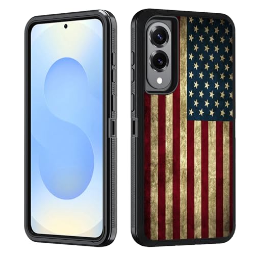 BWOOLL Schutzhülle für Samsung Galaxy S25 Edge, strapazierfähig, 3-in-1-Hybrid-Hart-PC & weiches Silikon, stoßfest, Fallschutz für Galaxy S25 Edge 5G 6,7 Zoll 2025, Vintage-amerikanische Flagge BWOOLL Schutzhülle für Samsung Galaxy S25 Edge, strapazierfähig, 3-in-1-Hybrid-Hart-PC & weiches Silikon, stoßfest, Fallschutz für Galaxy S25 Edge 5G 6,7 Zoll 2025, Vintage-amerikanische Flagge von BWOOLL