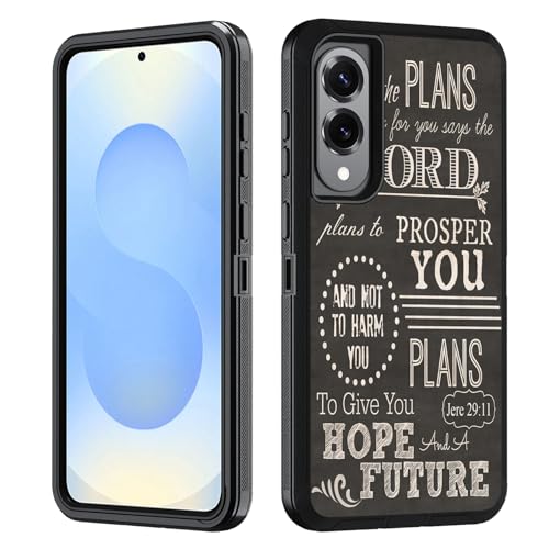 BWOOLL Schutzhülle für Samsung Galaxy S25 Edge, strapazierfähig, 3-in-1-Hybrid-Hart-PC und weiches Silikon, stoßfest, Fallschutz für Galaxy S25 Edge 5G 6,7 Zoll 2025, Zitate, Bibelvers Jere 29:11 BWOOLL Schutzhülle für Samsung Galaxy S25 Edge, strapazierfähig, 3-in-1-Hybrid-Hart-PC und weiches Silikon, stoßfest, Fallschutz für Galaxy S25 Edge 5G 6,7 Zoll 2025, Zitate, Bibelvers Jere 29:11 von BWOOLL