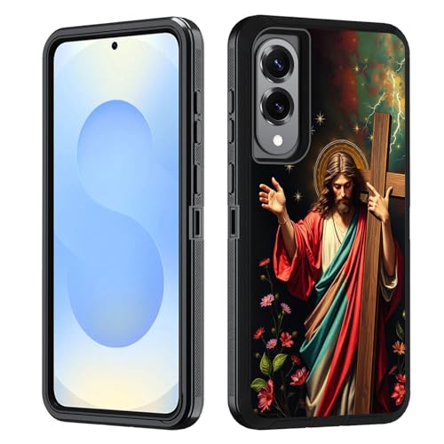 BWOOLL Schutzhülle für Samsung Galaxy S25 Edge, strapazierfähig, 3-in-1-Hybrid-Hart-PC & weiches Silikon, stoßfest, Fallschutz für Galaxy S25 Edge 5G 6,7 Zoll 2025, christliches Jesus, Heiliges Kreuz BWOOLL Schutzhülle für Samsung Galaxy S25 Edge, strapazierfähig, 3-in-1-Hybrid-Hart-PC & weiches Silikon, stoßfest, Fallschutz für Galaxy S25 Edge 5G 6,7 Zoll 2025, christliches Jesus, Heiliges Kreuz von BWOOLL
