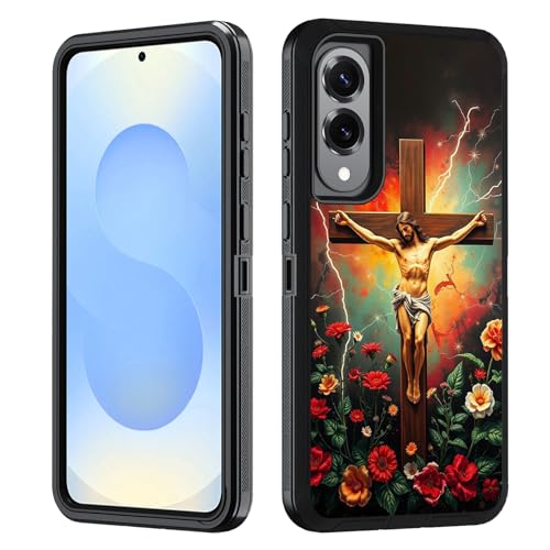 BWOOLL Schutzhülle für Samsung Galaxy S25 Edge, strapazierfähig, 3-in-1-Hybrid-Hart-PC & weiches Silikon, stoßfest, Fallschutz für Galaxy S25 Edge 5G 6,7 Zoll 2025, christliches Kreuz Jesus BWOOLL Schutzhülle für Samsung Galaxy S25 Edge, strapazierfähig, 3-in-1-Hybrid-Hart-PC & weiches Silikon, stoßfest, Fallschutz für Galaxy S25 Edge 5G 6,7 Zoll 2025, christliches Kreuz Jesus von BWOOLL