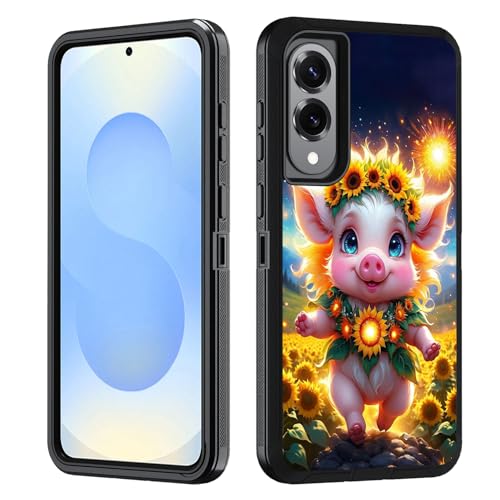 BWOOLL Schutzhülle für Samsung Galaxy S25 Edge, strapazierfähig, 3-in-1-Hybrid-Hart-PC & weiches Silikon, stoßfest, Fallschutz für Galaxy S25 Edge 5G 6,7 Zoll 2025, süßes Babyschwein und Sonnenblumen BWOOLL Schutzhülle für Samsung Galaxy S25 Edge, strapazierfähig, 3-in-1-Hybrid-Hart-PC & weiches Silikon, stoßfest, Fallschutz für Galaxy S25 Edge 5G 6,7 Zoll 2025, süßes Babyschwein und Sonnenblumen von BWOOLL