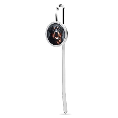 Elegante, coole Rottweiler-Hunde-Kunstdruck-Lesezeichen aus Metall – ein Muss für Buchliebhaber zu jedem Anlass: Valentinstag, Muttertag und mehr Elegante, coole Rottweiler-Hunde-Kunstdruck-Lesezeichen aus Metall – ein Muss für Buchliebhaber zu jedem Anlass: Valentinstag, Muttertag und mehr von BWQMNT
