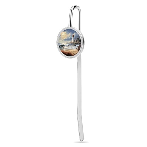 Elegante Lesezeichen aus Metall mit Leuchtturm und Sandstrand – ein Muss für Buchliebhaber zu jedem Anlass: Valentinstag, Muttertag und mehr Elegante Lesezeichen aus Metall mit Leuchtturm und Sandstrand – ein Muss für Buchliebhaber zu jedem Anlass: Valentinstag, Muttertag und mehr von BWQMNT