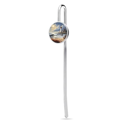 Elegante Lesezeichen aus Metall mit Leuchtturm und Sandstrand – ein Muss für Buchliebhaber zu jedem Anlass: Valentinstag, Muttertag und mehr Elegante Lesezeichen aus Metall mit Leuchtturm und Sandstrand – ein Muss für Buchliebhaber zu jedem Anlass: Valentinstag, Muttertag und mehr von BWQMNT