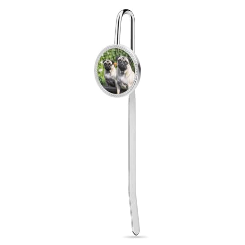 Elegante Lesezeichen aus Metall mit Mops-Motiv im Garten – ein Muss für Buchliebhaber zu jedem Anlass: Valentinstag, Muttertag und mehr Elegante Lesezeichen aus Metall mit Mops-Motiv im Garten – ein Muss für Buchliebhaber zu jedem Anlass: Valentinstag, Muttertag und mehr von BWQMNT