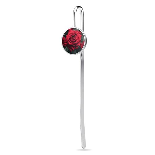 Elegante rote Rose bedruckte Metall-Lesezeichen – ein Muss für Buchliebhaber zu jedem Anlass: Valentinstag, Muttertag und mehr Elegante rote Rose bedruckte Metall-Lesezeichen – ein Muss für Buchliebhaber zu jedem Anlass: Valentinstag, Muttertag und mehr von BWQMNT