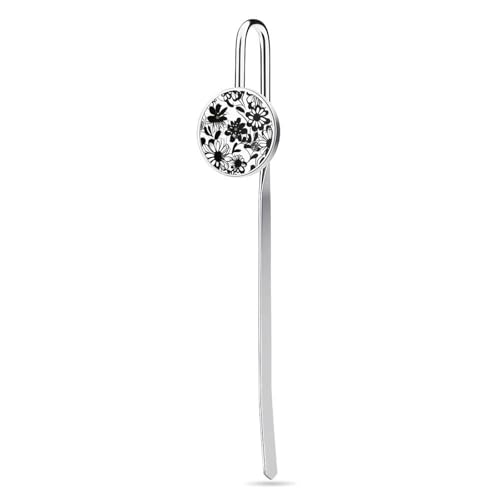 Elegante schwarze und weiße Blumen bedruckte Metall-Lesezeichen – ein Muss für Buchliebhaber zu jedem Anlass: Valentinstag, Muttertag und mehr Elegante schwarze und weiße Blumen bedruckte Metall-Lesezeichen – ein Muss für Buchliebhaber zu jedem Anlass: Valentinstag, Muttertag und mehr von BWQMNT