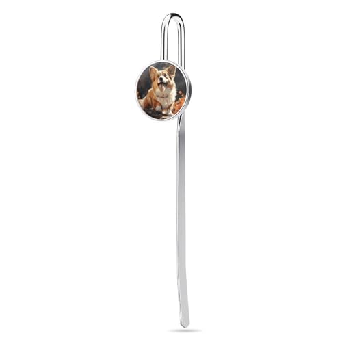 Elegante süße Corgi Dog bedruckte Metall-Lesezeichen – ein Muss für Buchliebhaber zu jedem Anlass: Valentinstag, Muttertag und mehr Elegante süße Corgi Dog bedruckte Metall-Lesezeichen – ein Muss für Buchliebhaber zu jedem Anlass: Valentinstag, Muttertag und mehr von BWQMNT