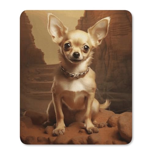 Quadratisches Mauspad mit rutschfester Gummiunterseite, geeignet für Chihuahua auf dem Hügel, bequemes Mauspad für E-Sport, Gaming, Büros Quadratisches Mauspad mit rutschfester Gummiunterseite, geeignet für Chihuahua auf dem Hügel, bequemes Mauspad für E-Sport, Gaming, Büros von BWQMNT