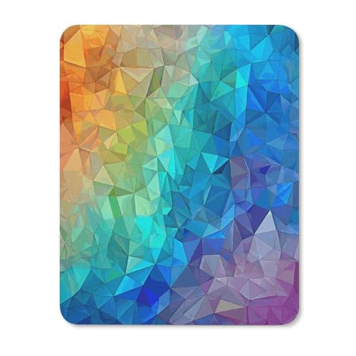 Quadratisches Mauspad mit rutschfester Gummiunterseite, geeignet für Regenbogen-Dreieck, bequemes Mauspad für E-Sport, Gaming, Büros Quadratisches Mauspad mit rutschfester Gummiunterseite, geeignet für Regenbogen-Dreieck, bequemes Mauspad für E-Sport, Gaming, Büros von BWQMNT