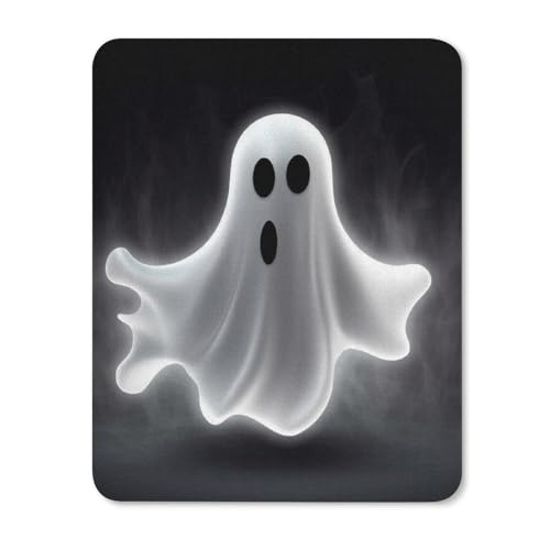 Quadratisches Mauspad mit rutschfester Gummiunterseite, geeignet für Schwarz und Halloween-Geist, bequemes Mauspad für E-Sports, Gaming, Büros Quadratisches Mauspad mit rutschfester Gummiunterseite, geeignet für Schwarz und Halloween-Geist, bequemes Mauspad für E-Sports, Gaming, Büros von BWQMNT