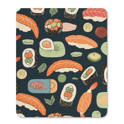 Quadratisches Mauspad mit rutschfester Gummiunterseite, geeignet für Sushi-Essen, komfortables Mauspad für E-Sport, Gaming, Büros Quadratisches Mauspad mit rutschfester Gummiunterseite, geeignet für Sushi-Essen, komfortables Mauspad für E-Sport, Gaming, Büros von BWQMNT