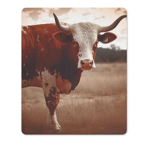 Quadratisches Mauspad mit rutschfester Gummiunterseite, geeignet für Texas-Kuh, bequemes Mauspad für E-Sport, Gaming, Büros Quadratisches Mauspad mit rutschfester Gummiunterseite, geeignet für Texas-Kuh, bequemes Mauspad für E-Sport, Gaming, Büros von BWQMNT