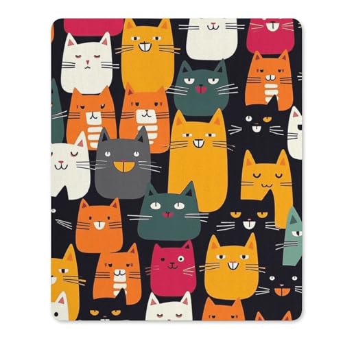 Quadratisches Mauspad mit rutschfester Gummiunterseite, geeignet für Tiere, Katzen, bequemes Mauspad für E-Sport, Gaming, Büros Quadratisches Mauspad mit rutschfester Gummiunterseite, geeignet für Tiere, Katzen, bequemes Mauspad für E-Sport, Gaming, Büros von BWQMNT