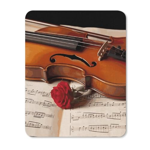 Quadratisches Mauspad mit rutschfester Gummiunterseite, geeignet für Violine, Noten, komfortables Mauspad für E-Sport, Gaming, Büros Quadratisches Mauspad mit rutschfester Gummiunterseite, geeignet für Violine, Noten, komfortables Mauspad für E-Sport, Gaming, Büros von BWQMNT