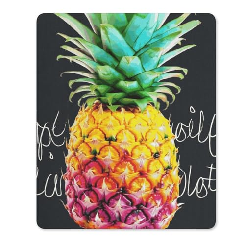 Quadratisches Mauspad mit rutschfester Gummiunterseite, geeignet für bunte Früchte, Ananas, bequemes Mauspad für E-Sport, Gaming, Büros Quadratisches Mauspad mit rutschfester Gummiunterseite, geeignet für bunte Früchte, Ananas, bequemes Mauspad für E-Sport, Gaming, Büros von BWQMNT