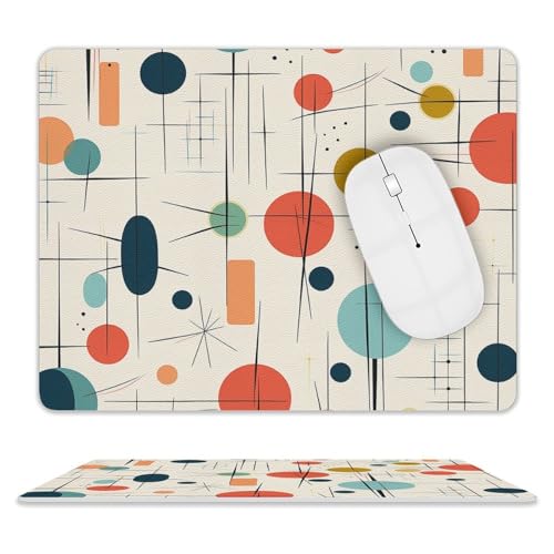 Quadratisches Mauspad, modernes Leder-Mauspad, rutschfeste Gummiunterseite, kleines Mauspad (20,3 x 25,4 cm) von BWQSKL