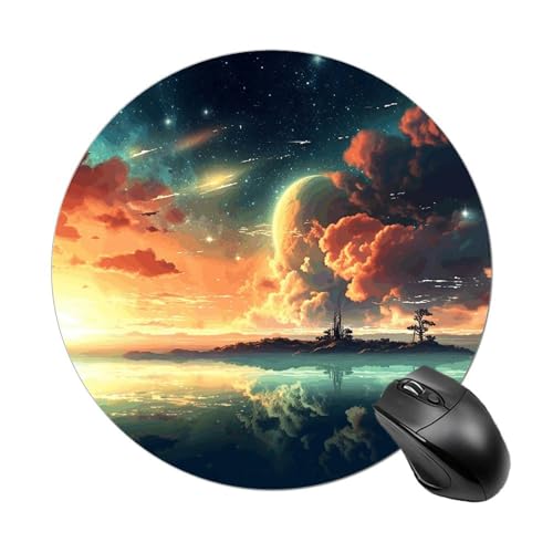 Rundes Mauspad, kleines Mauspad, Mauspad mit Anime, rutschfeste Gummiunterseite für kabellose Maus, Gaming, Arbeit Rundes Mauspad, kleines Mauspad, Mauspad mit Anime, rutschfeste Gummiunterseite für kabellose Maus, Gaming, Arbeit von BWQSKL