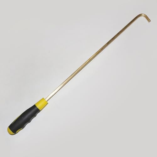 Schachthaken, Hebehaken, Durchmesser 0,3 Zoll, Schachtdeckelheber for Anheben von Rolltoren und Regenablaufabdeckungen, Hebehaken mit Gummigriff (40 cm (15 3/4 Zoll))(40 cm (15 3/4")) von BWUHDKS