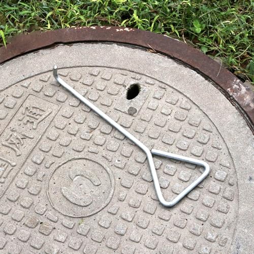 Schachthaken, Hebehaken, Hebewerkzeug for Tresortür-Rolltore, vielseitiges persönliches Schachthakenwerkzeug for die Kanalwartung (30 cm (11 3/4 Zoll))(70 cm (27 1/2")) von BWUHDKS