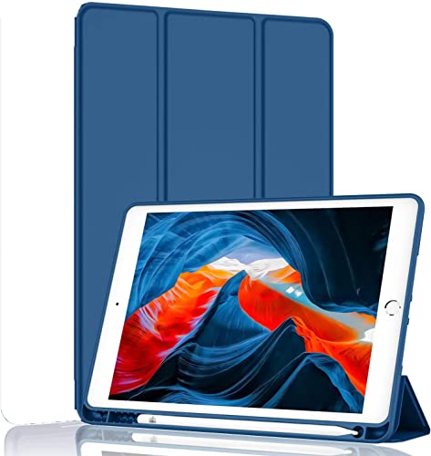 BXGH Hülle für iPad 10.2-Zoll (2021/2020/2019 Modell, 9/8/7 Generation), Auto Wake/Sleep Cover (Marineblau) von BXGH