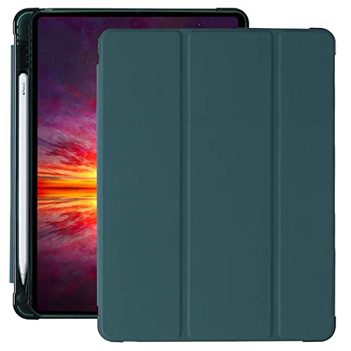 BXGH Tasche kompatibel mit iPad 10.2 Zoll 2021/2020 iPad 9/8. Generation & 2019 iPad 7. Generation mit Pencil Hantelung, Auto Sleep/Wake Cover(Dunkelgrün) von BXGH