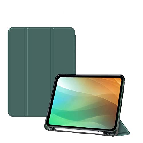 BXGH iPad 10.2 Zoll Tasche 7/8/9. Generation Cover 2019/2020/2021, schützende Ledertasche, Verstellbarer Ständer Auto Wake/Sleep Smart Case für Apple iPad 10.2 Zoll (Dunkelgrün) von BXGH