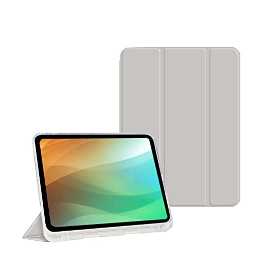 BXGH iPad Pro 11 Zoll Hülle 2022 (4. Gen)/2021 (3. Generation) mit Stifthalter, Trifold Stand Smart Case mit weicher TPU-Rückseite, Auto Wake/Sleep (Grau) von BXGH