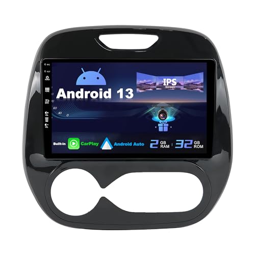 Android 12 IPS Autoradio Passt für Renault Kaptur Captur (2014-2019) - Eingebaut CarPlay/Android Auto - Rückfahrkamera KOSTENLOS - 2G+32G - Lenkradsteuerung DAB Fast-Boot WiFi 4G DSP - 2 Din 9 Zoll von BXLIYER
